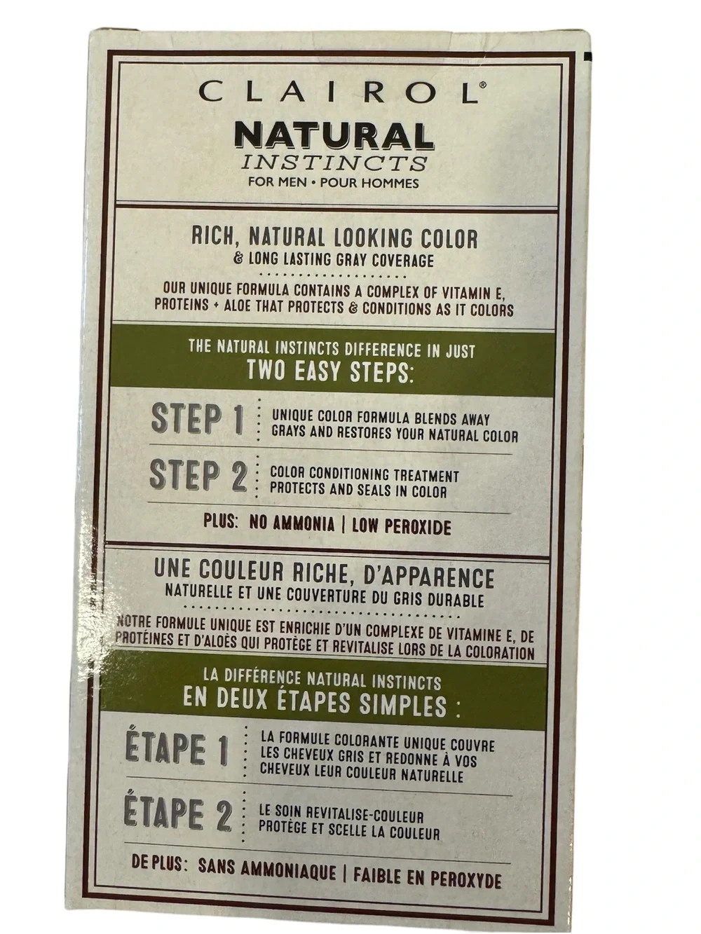 Clairol Natural Instincts for Men Haircolor Light Brown M9 Kit